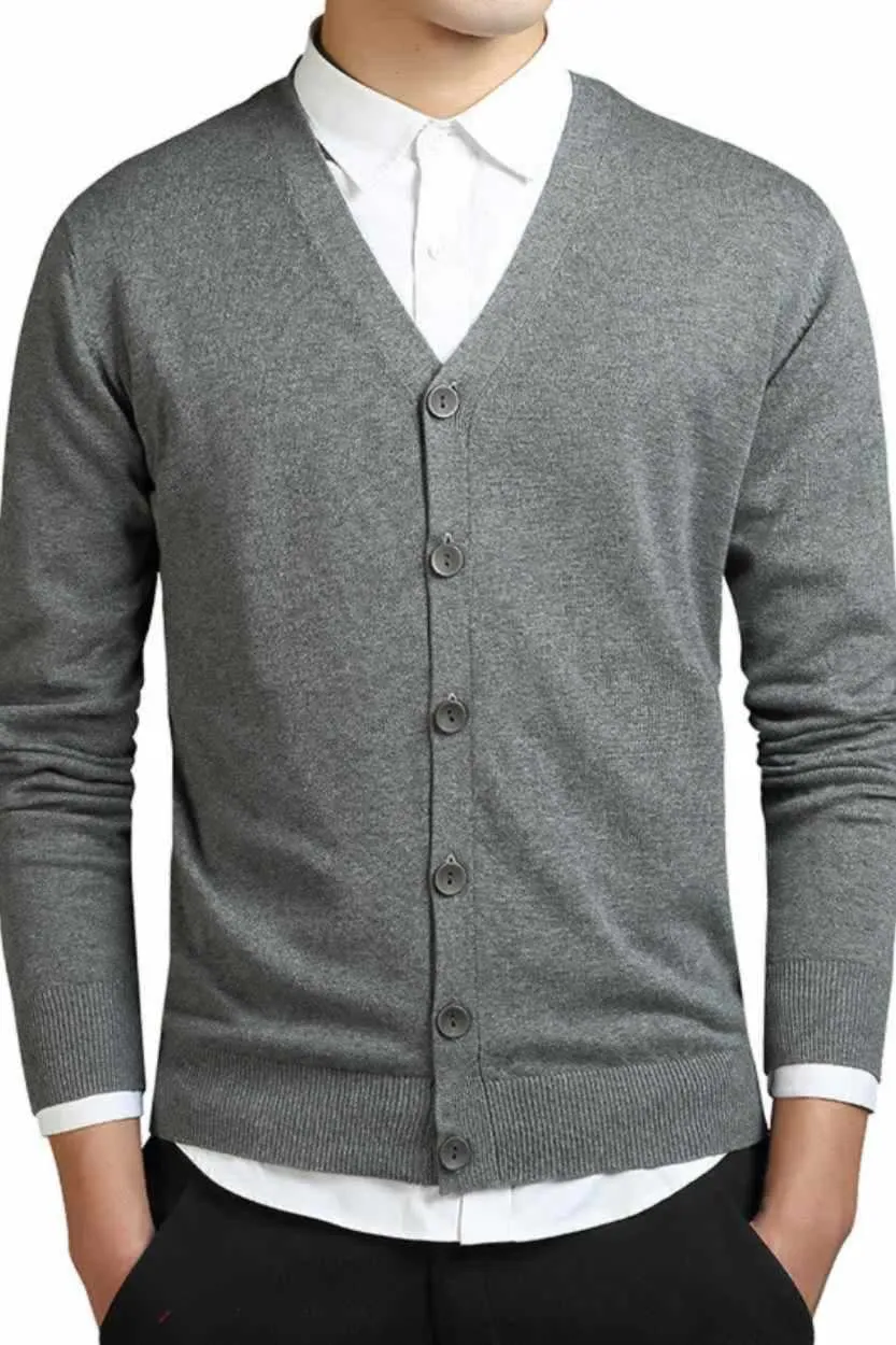 Cardigan Slim Fit V-Neck Menswear