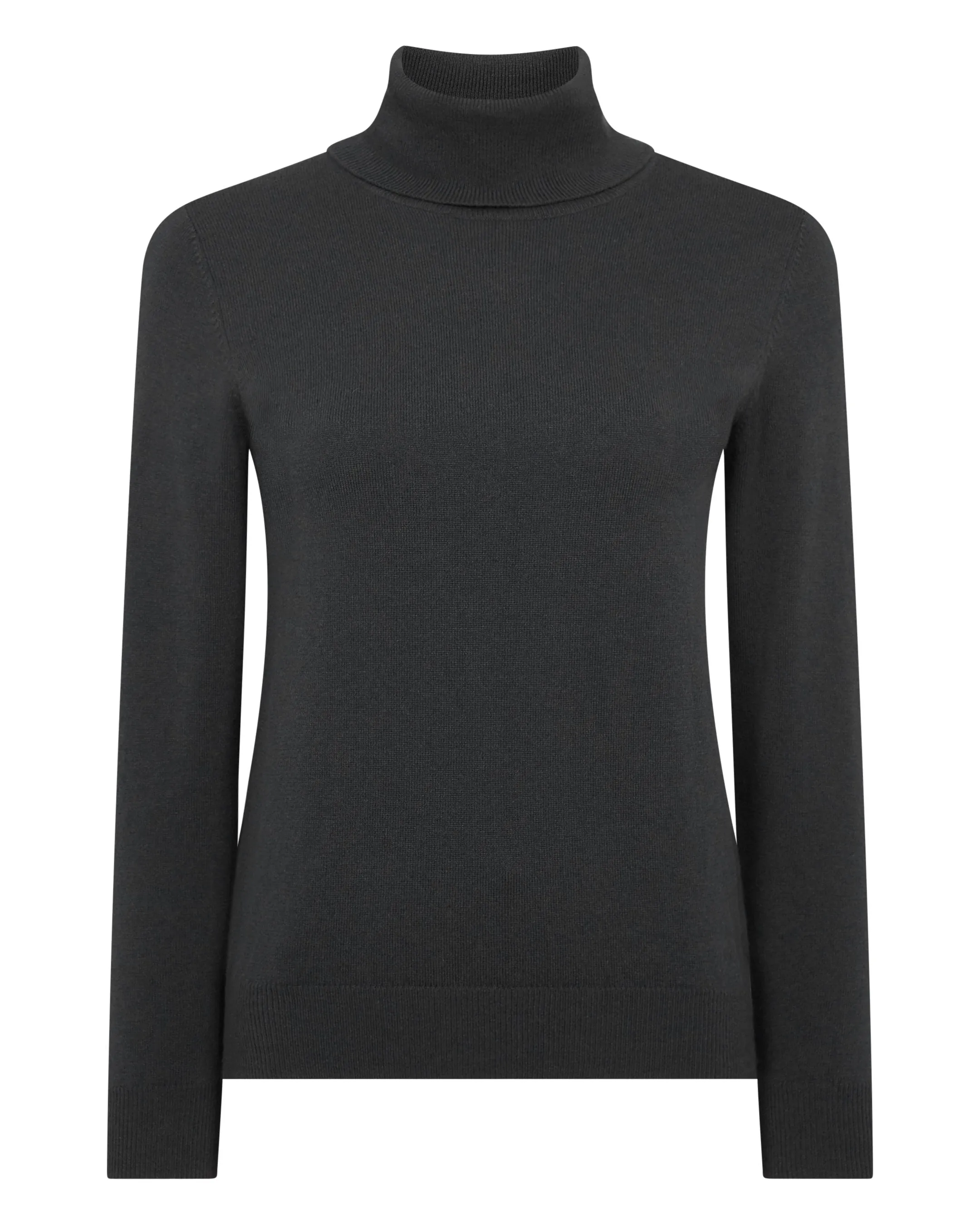 Women's Luna Roll Neck Cashmere Jumper Anthracite Grey